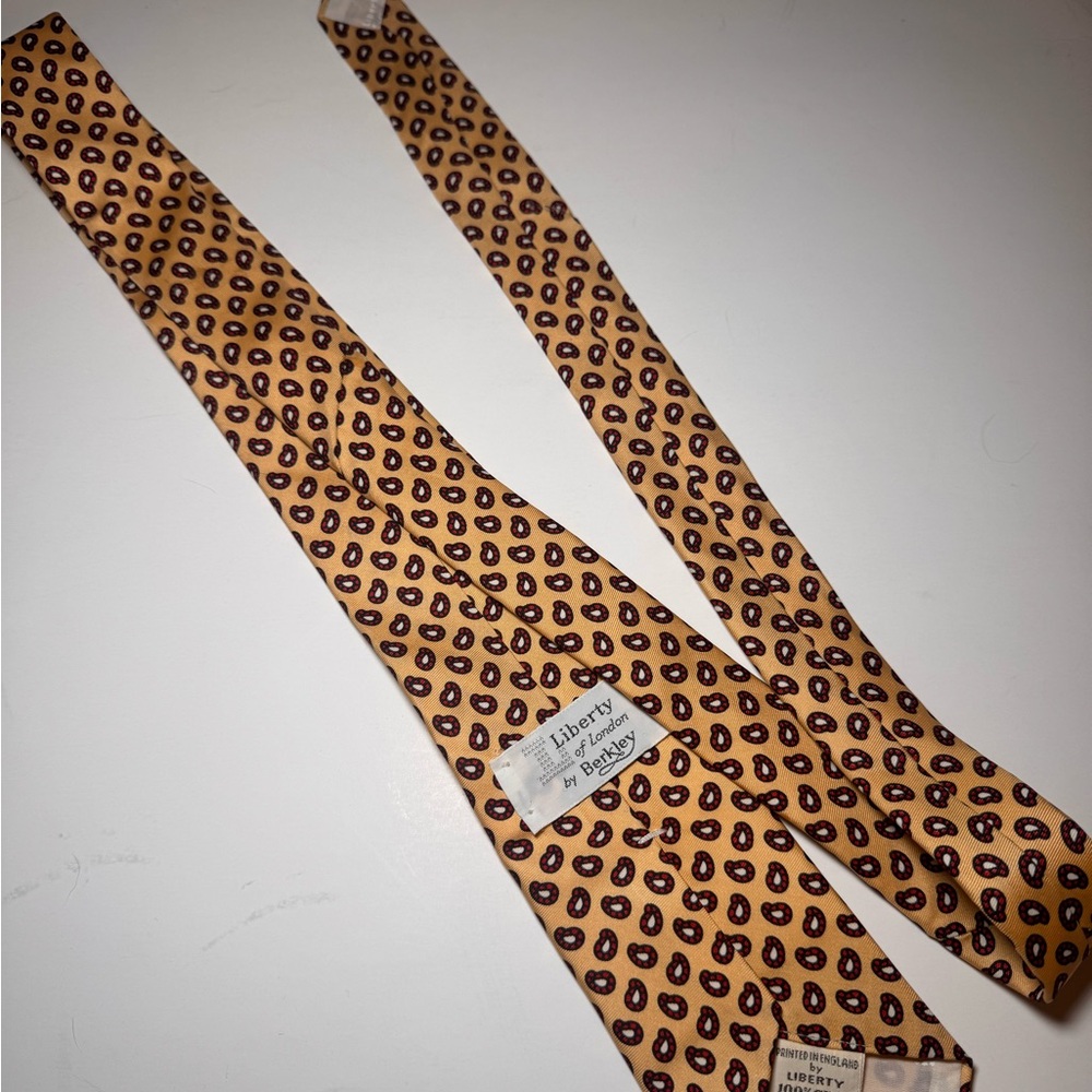 Liberty Yellow and Brown Patterned Tie